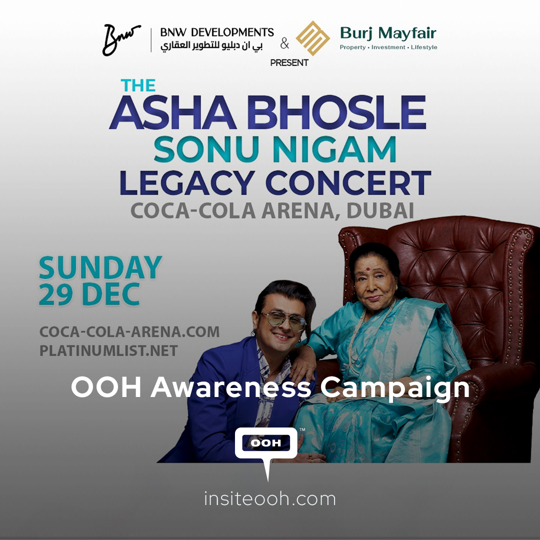 The Legends Asha Bhosle & Sonu Nigam Perform Live in Collab with BNW Developments & Burj Mayfair on OOH