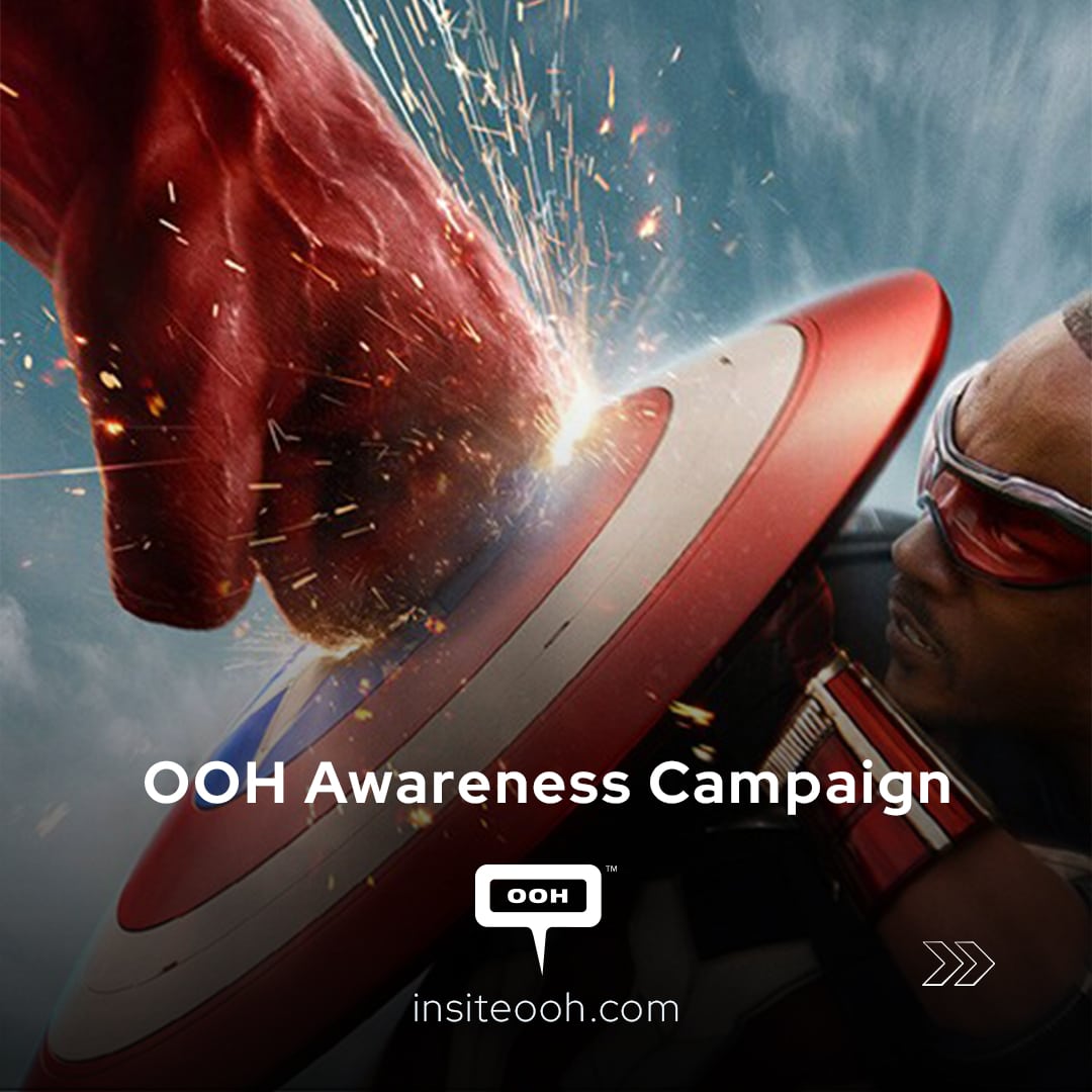 Brave New World Unfolds in OOH Cinematic Advertising, Showcasing the Heroism of Captain America