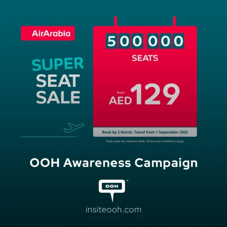 Super Seat Deal With Air Arabia, Takes Flight on UAE OOH Medium