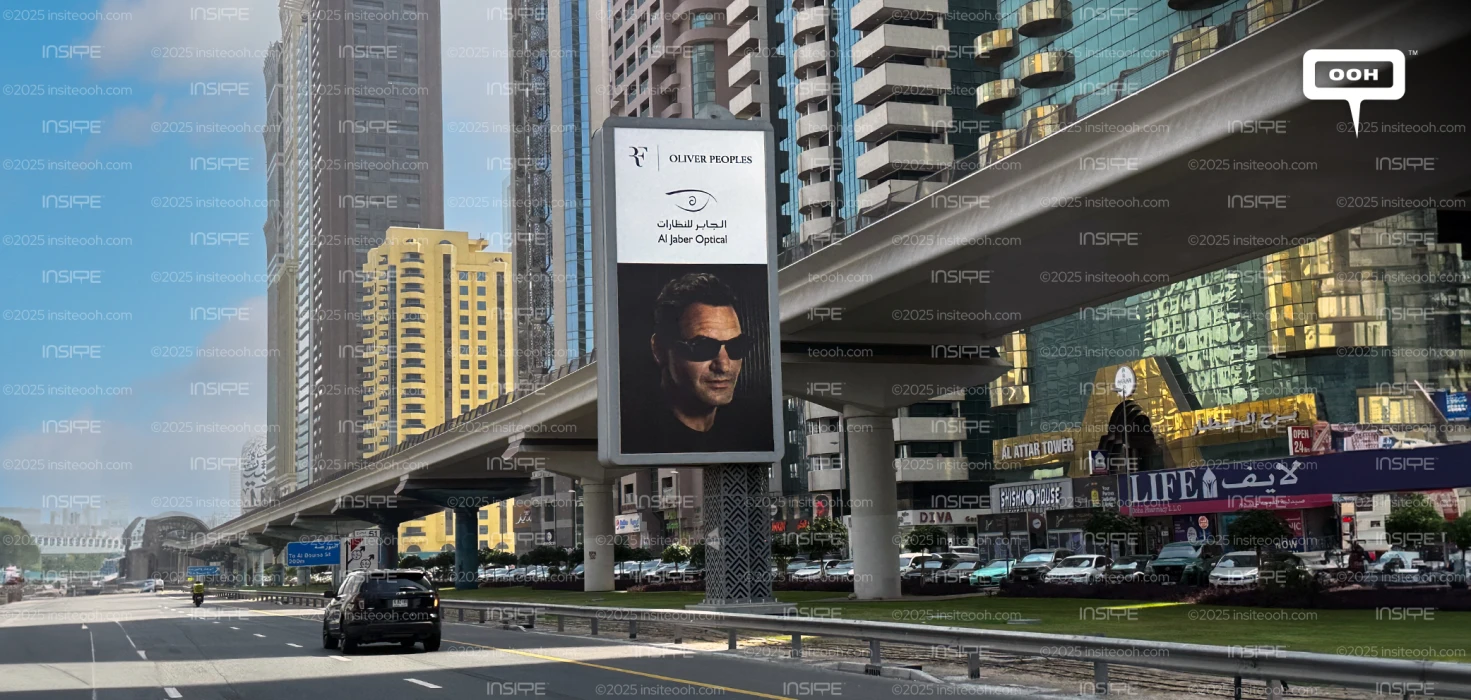 Al Jaber Optical Splashes The Streets Of Dubai With Roger Federer Wearing The Iconic Oliver Peoples’ on OOH