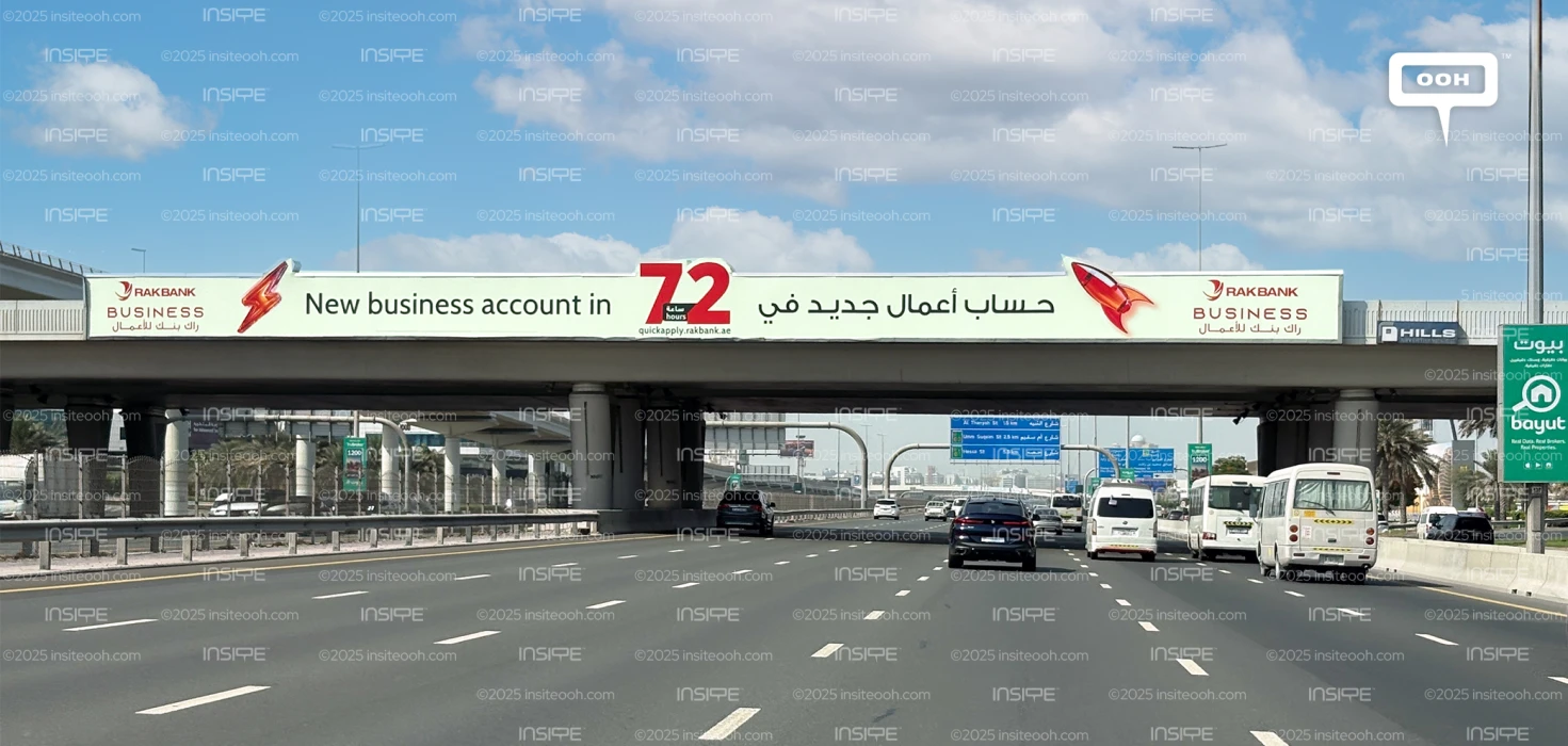 RAKBANK’s New Business Account High Impact Through Out-of-Home Ads