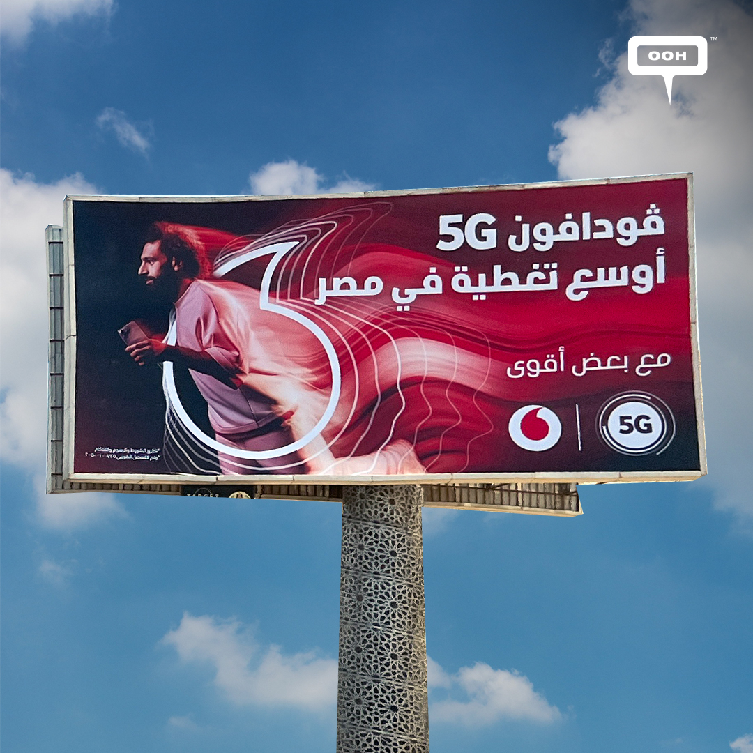 Vodafone is Back on Cairo’s OOH Scene Stating They Have the Widest Coverage in Egypt Hosted by Mohamed Salah