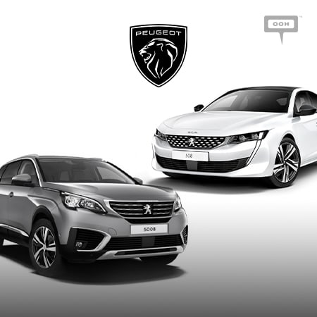 Peugeot brings up the new 5008 and 508 on the billboards of Cairo
