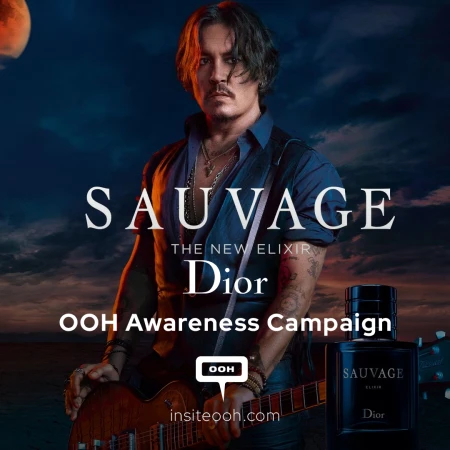 Johnny Depp’s Brooding Gaze is Back on Dubai’s DOOH with Dior’s Sauvage Elixir