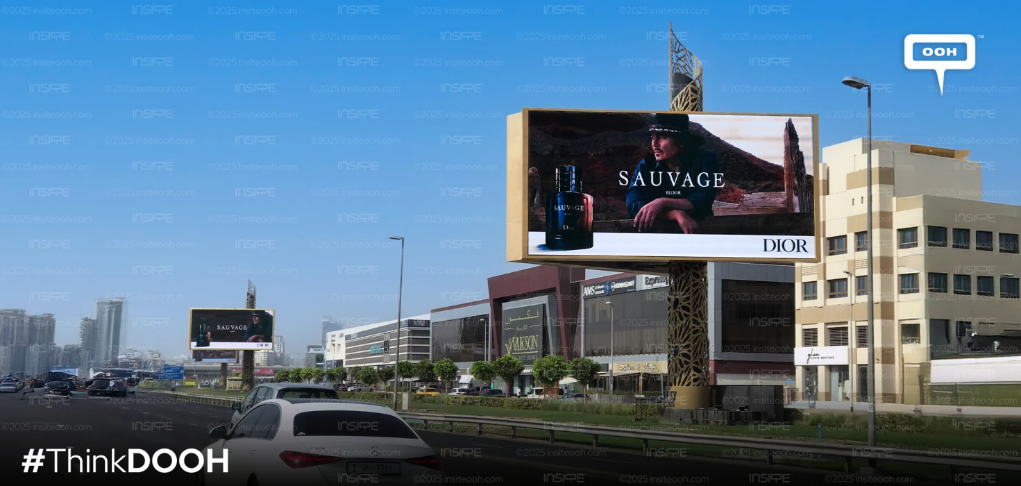 Johnny Depp’s Brooding Gaze is Back on Dubai’s DOOH with Dior’s Sauvage Elixir