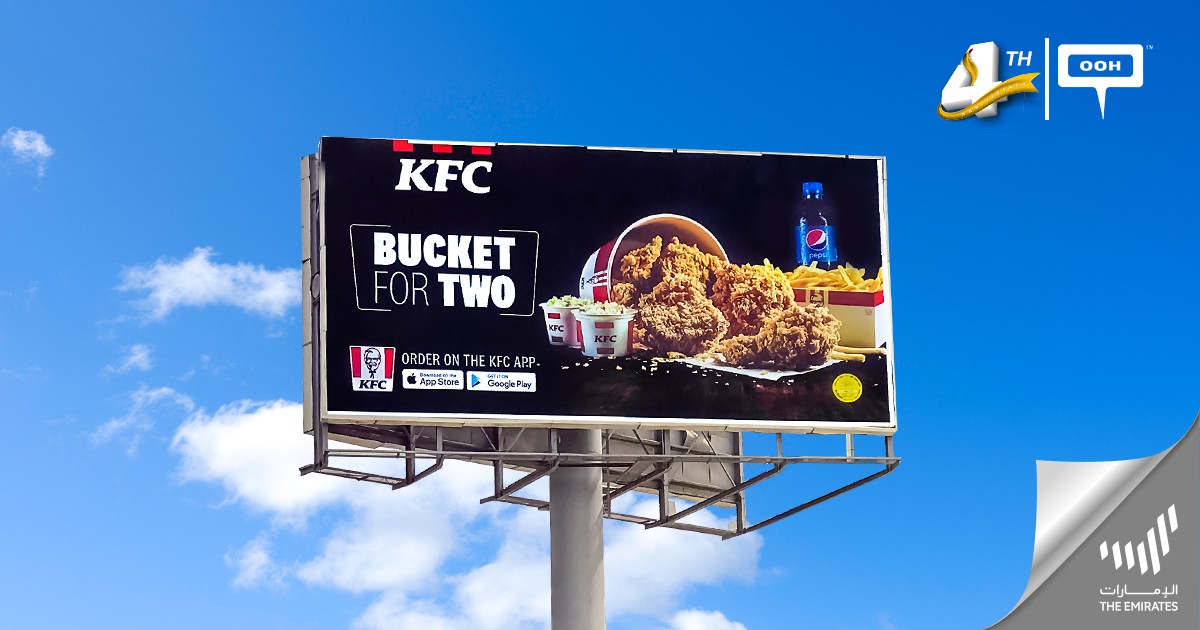 KFC introduces the "Bucket for Two" on UAE's billboards INSITE OOH