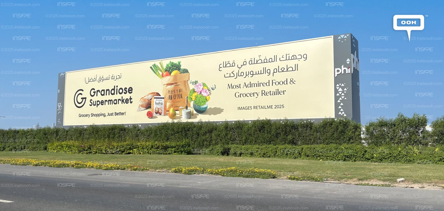 Grandiose Supermarket Redefines Everyday Shopping on UAE’s Billboards