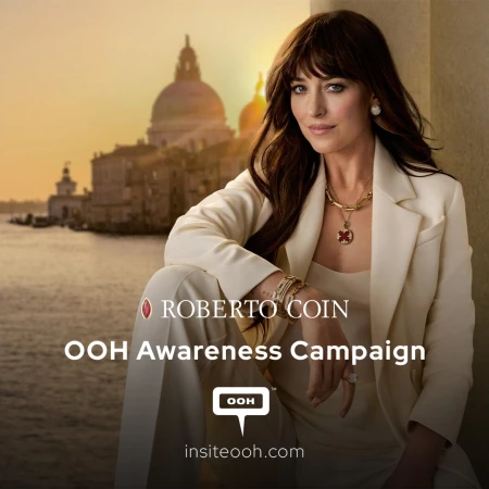Roberto Coin's Latest DOOH Campaign Captures Dakota Johnson's Enchanting
