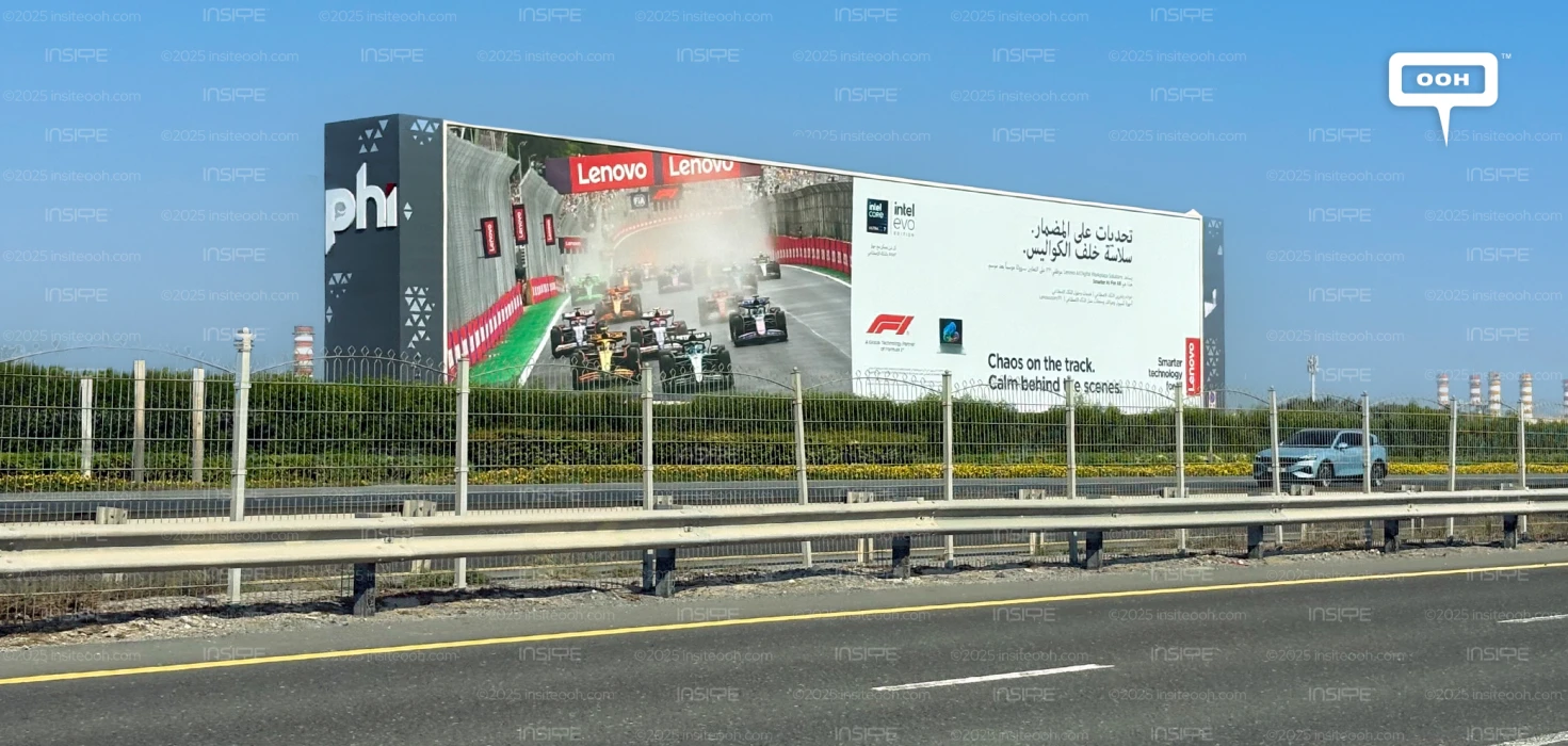 Lenovo Races Ahead with a High-Impact F1 OOH Takeover
