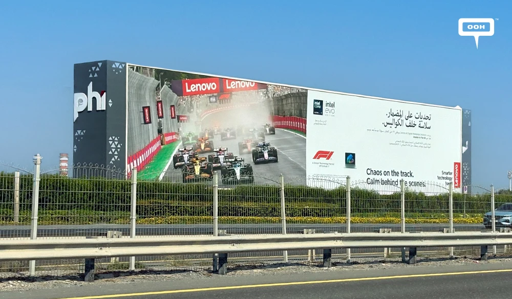 Lenovo Races Ahead with a High-Impact F1 OOH Takeover