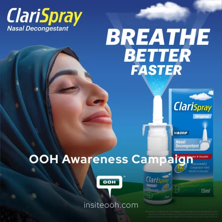 A Breath Above the City: Clari Spray Turns UAE Billboards into a Promise of Instant Relief