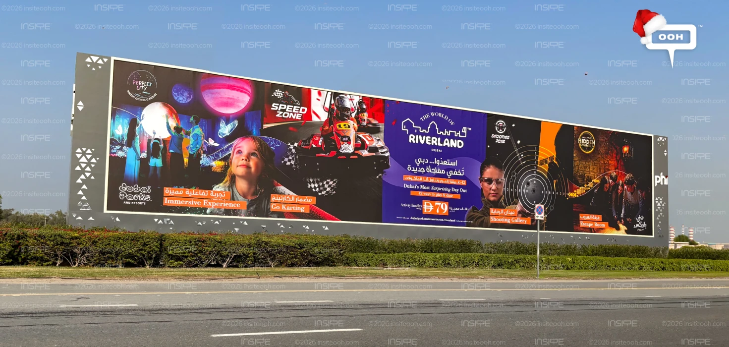 Dubai Parks' Riverland Hoarding Transforms Your Commute into a Menu of Activities to Do