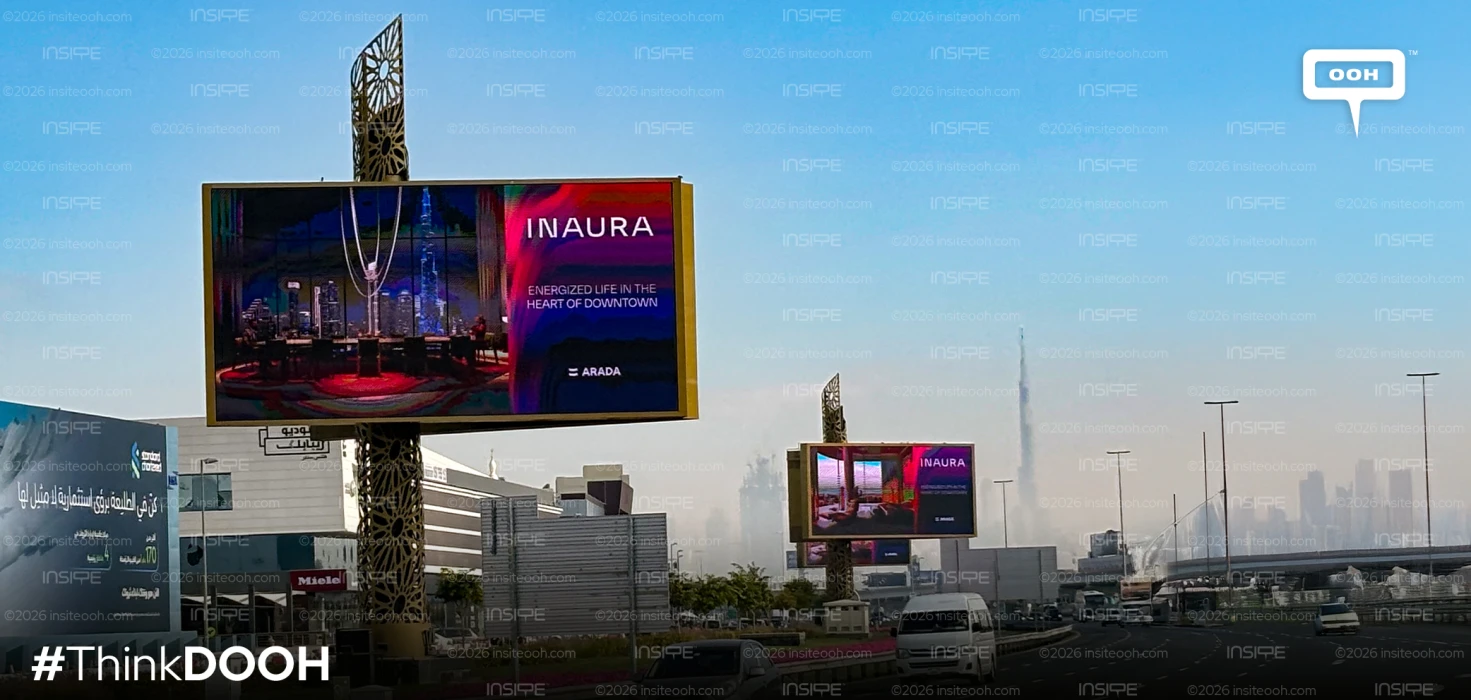 Arada’s INAURA Billboards Turn UAE Streets into a Living Pulse of Downtown Energy