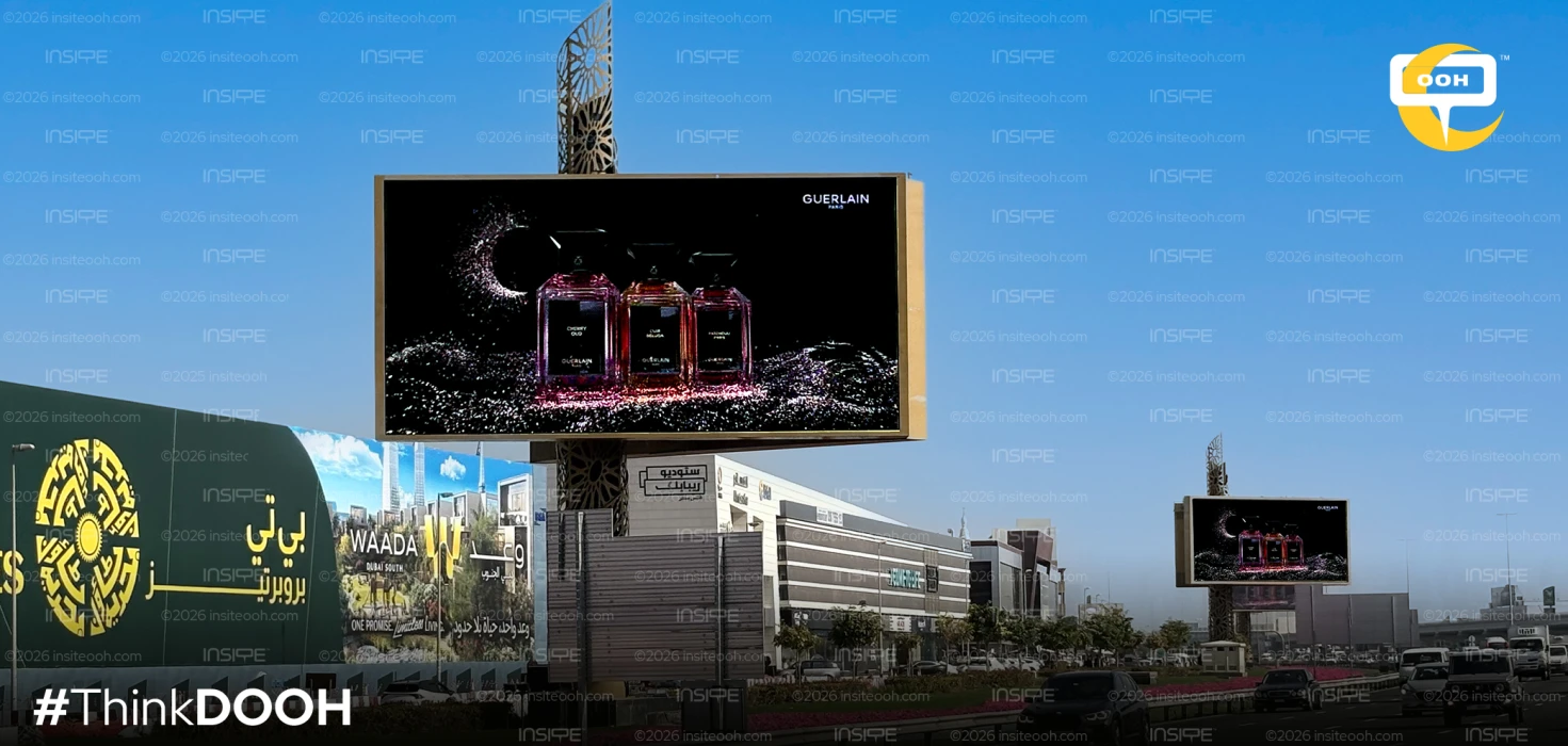 Guerlain Paris Just Perfumed Dubai DOOH with L’Art & La Matière Collection