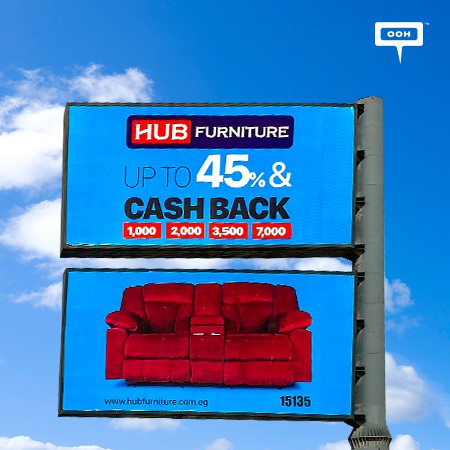 A Huge Sale at Hub Furniture up to 45% with Cash Back Guarantee