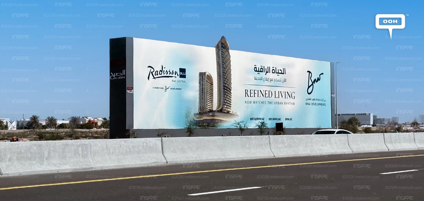 BNW Developments Takes Radisson Blu RAK Central Outdoors with a Die-Cut Hoarding in Dubai
