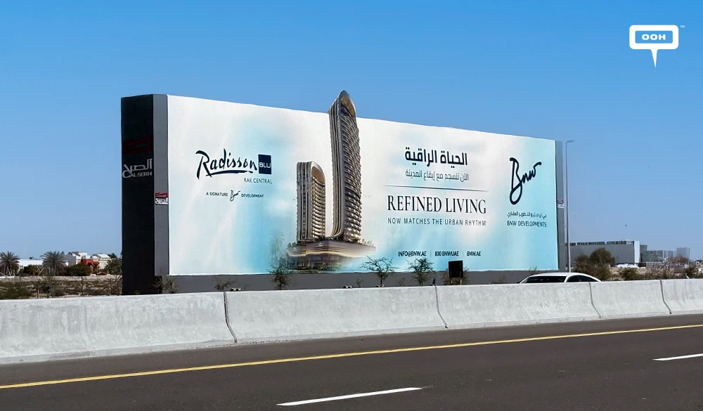BNW Developments Takes Radisson Blu RAK Central Outdoors with a Die-Cut Hoarding in Dubai