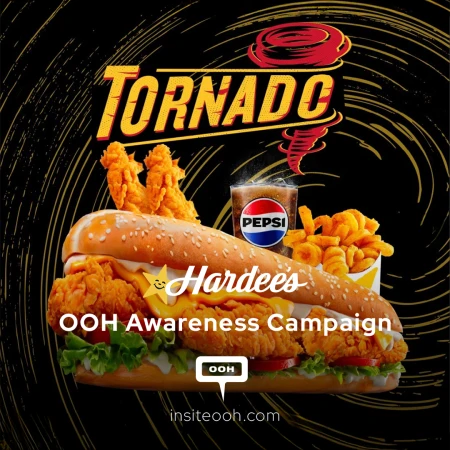 Catching Eyes and Cravings  Hardee’s "Two Tornados" Massive D/OOH Campaign