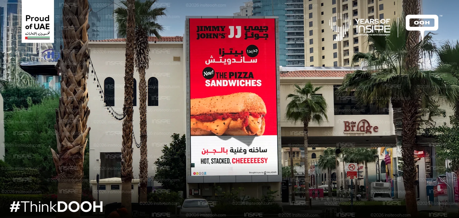 Jimmy John's Turns Up the Heat on Dubai's Digital Screens with The Pizza Sandwiches