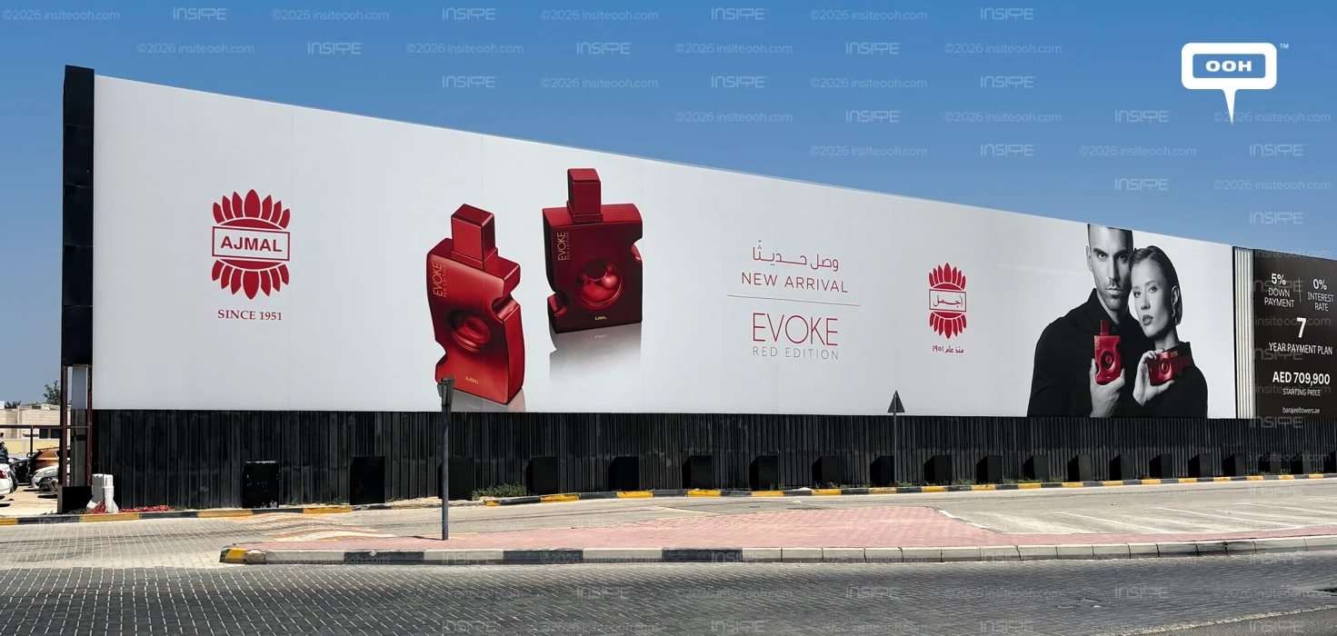 Ajmal Perfumes Cuts Through the UAE’s with a Striking Crimson Display