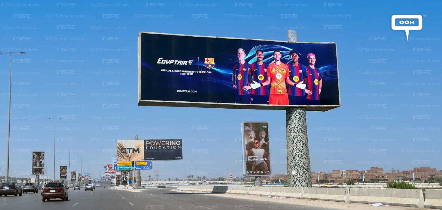 EGYPTAIR Puts Its FC Barcelona Partnership in the OOH Spotlight