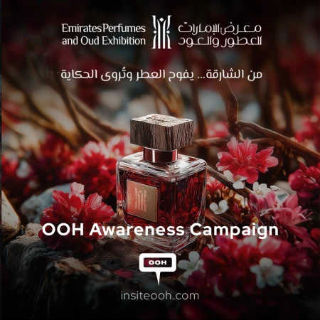 Emirates Perfumes & Oud Exhibition Bottles Scent into a Dark, Floral OOH Campaign