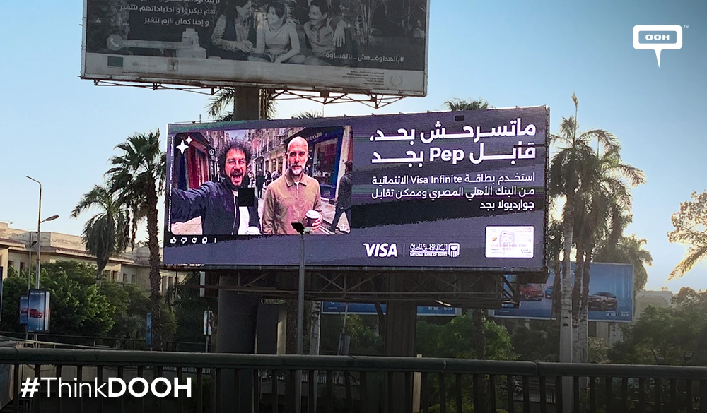 NBE Brings Pep Guardiola and Ahmed Essam to Cairo’s DOOH Screens