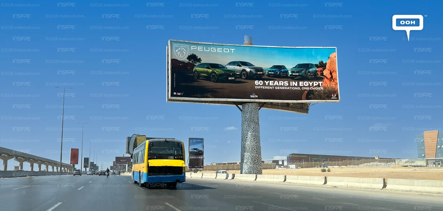 Peugeot Turns 60 Years in Egypt Into a Cairo Billboard Takeover