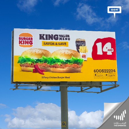 Burger King Rolls Out "King Value Menu" with a Double Trouble Offer on Dubai's Billboard