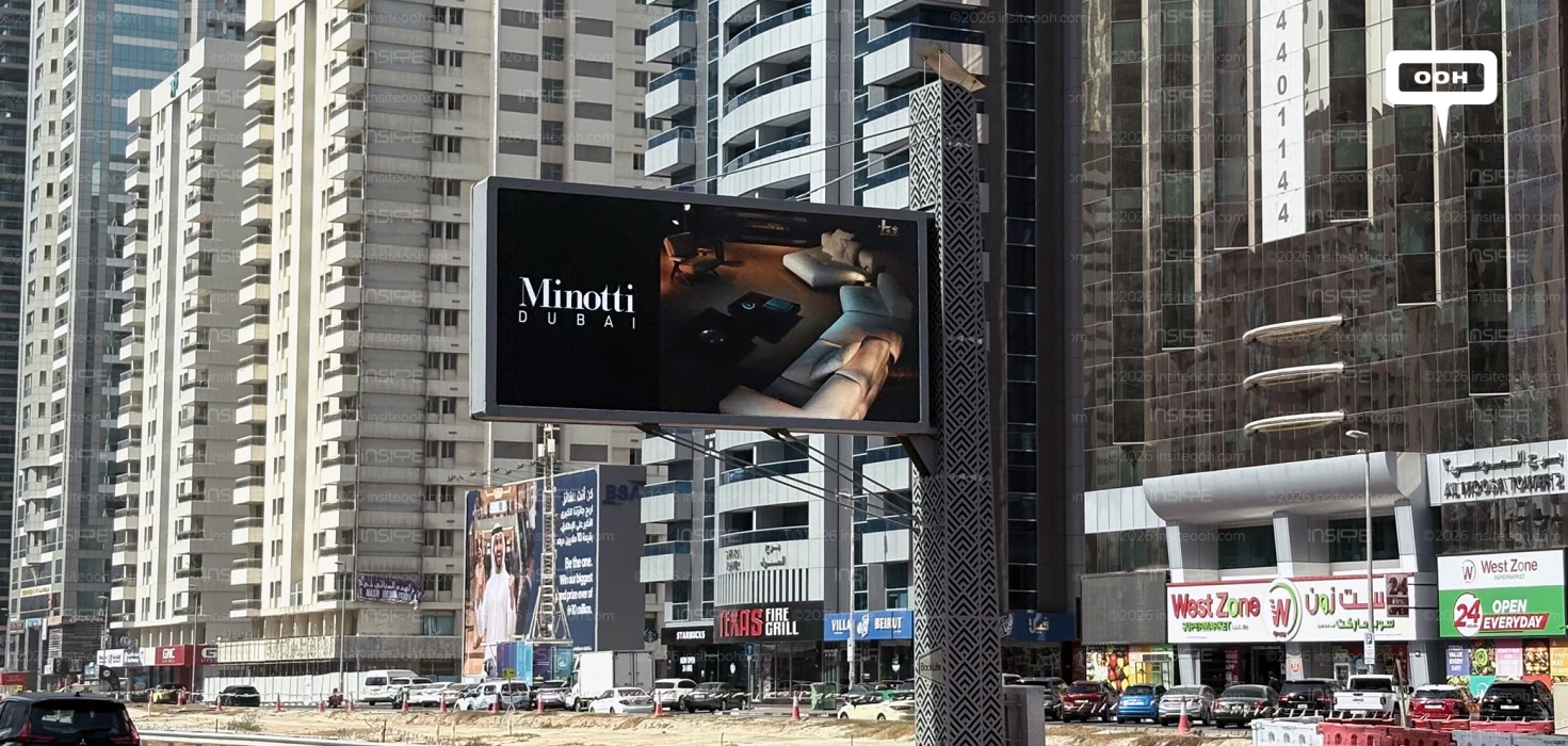 Minotti Dubai Redefines Luxury Furnishings on the Dubai's OOH Billboard
