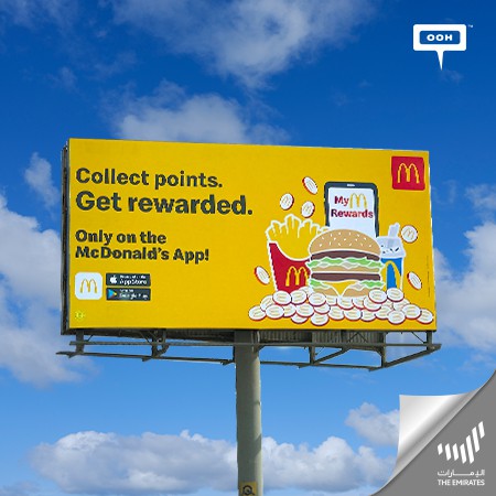 The McDonald's App Gains a Publicity Boost on Dubai's Billboards: Collect Points, Get Rewarded