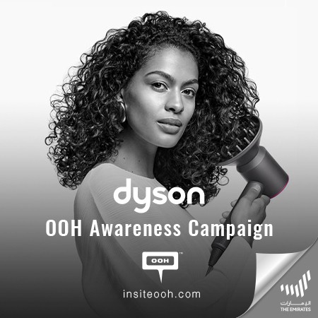 Dyson's Supersonic Blow-dryer Promises to Uncoil All Types of Hair Swiftly on Dubai's Billboards