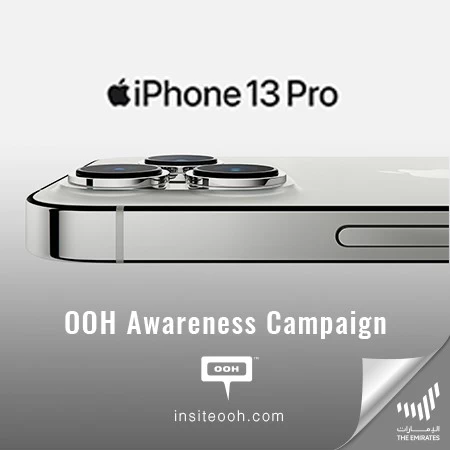 The iPhone 13 Pro Sets Dubai’s OOH Scene Ablaze with Its Sleek Design and Aesthetic