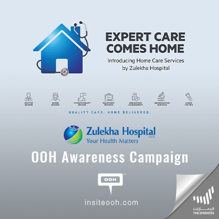 “Expert Care Comes Home” with Zulekha Hospital’s Home Care Services on Dubai’s Billboards
