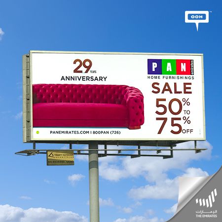 PAN Emirates Home Furnishings Celebrates 29 Years with a Huge Sale on Dubai's Billboards