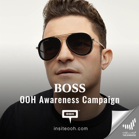 Orlando Bloom Stuns in Boss Eyewear on Dubai's Prime OOH Scene!