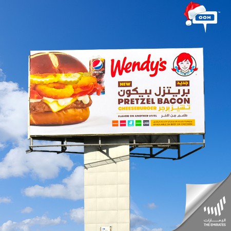 Wendy's Brings The Best Burger on The Menu Across Dubai's Billboards: The New Pretzel Cheeseburger!