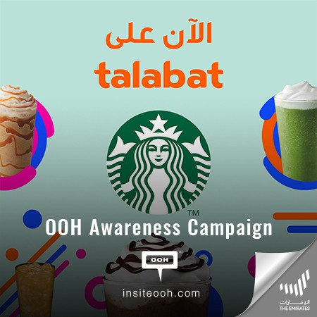 Talabat Jumps Up Dubai’s OOH Scene Rolling Out The New Starbucks delivery Service