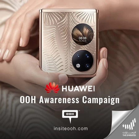 HUAWEI Unveils The Stunning New P50 Pocket Smartphone on UAE’s Billboards