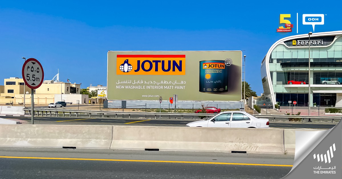 JOTUN on The OOH Scene in Dubai Promotes A Unique Matt Paint with New