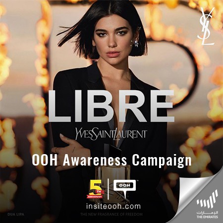 Yves Saint Laurent Sets Dubai’s DOOH Scene Ablaze Starring The Smoldering Dua Lipa With Their LIBRE Scent!