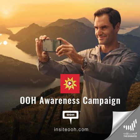 Roger Federer Represents Switzerland As It Take Over UAE’S Billboards With Breathtaking Sceneries And Views