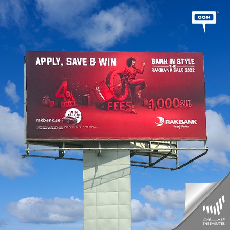 In A Fashionable Reddish Ad Design, RAKBANK Promotes Their Offers In Style On OOH & DOOH