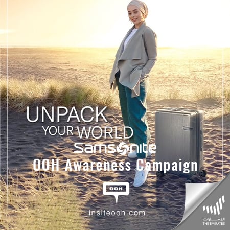 The Packing Brand “Samsonite” Asking Us Unusually to Unpack on Dubai’s Outdoor Advertising Billboards
