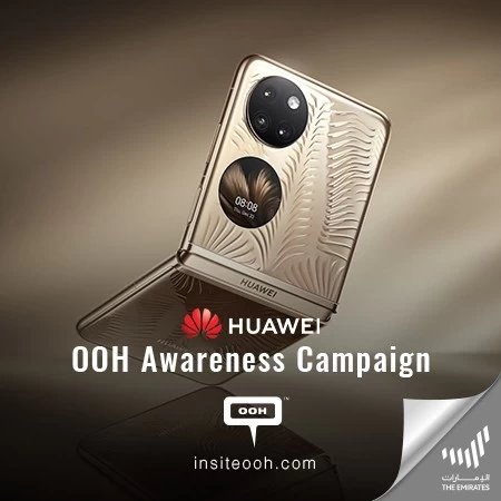 Huawei Proudly Exhibits the P50 Pocket & the Mate Xs 2 Smartphones on Dubai’s Billboards