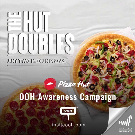 Pizza Hut Enriches UAE’s Billboards with Their Unmissable Hut Doubles Offer