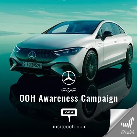 The Show-Stopping Mercedes-Benz Steals Breaths Away With a 3D DOOH Campaign in Dubai, Highlighting The EQE