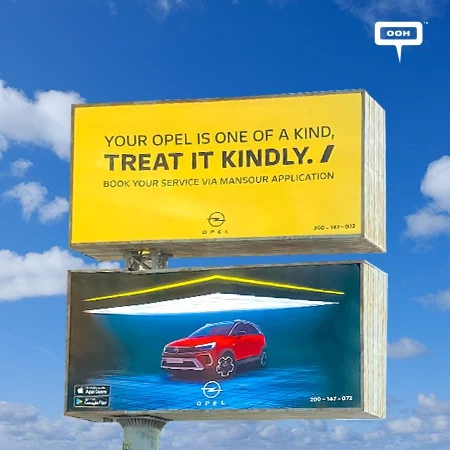 OPEL is Back Once Again on Cairo’s OOH Arena Promoting The Mansour Car-Service Booking Application