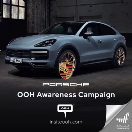 Porsche Unveils the Striking Cayenne Coupé Models, Shaped by Their Performance, in an OOH Ad in Dubai