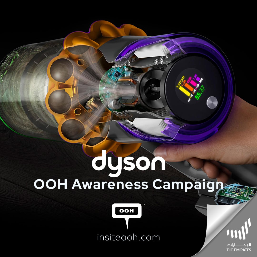 Dyson’s Most Powerful Cordless Vacuum Strikes on UAE’s OOH Arena with a New Feature